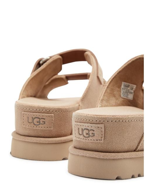 Ugg Natural Goldenstar Double-strap Suede Sandals