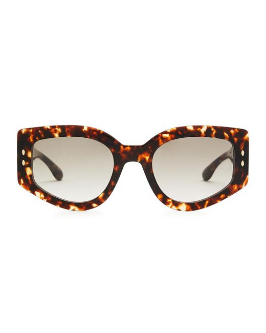 Isabel Marant Brown Oversized Cat-eye Sunglasses