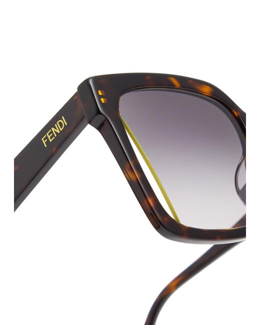 Fendi Brown Square-frame Sunglasses