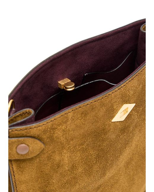 Metier Brown Stowaway Suede Cross-Body Bag