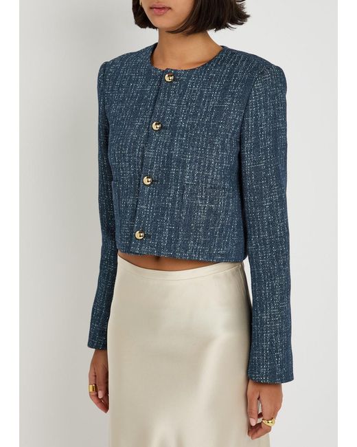 FRAME Blue The Tweed Jacket