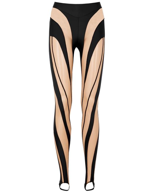 mugler spiral leggings