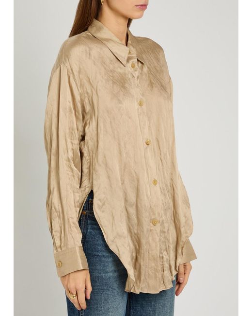Khaite Natural Goya Creased Woven Shirt