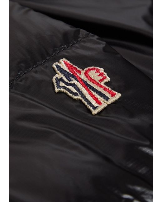 Moncler Black Logo-Appliquéd Padded Shell Jacket for men