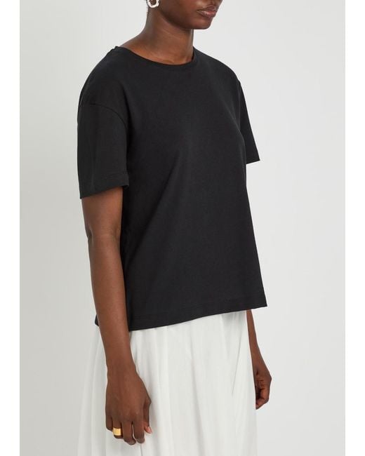 Totême Black Cotton T-Shirt