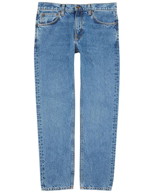 Nudie Jeans Gritty Jackson Blue Straight-leg Jeans for men