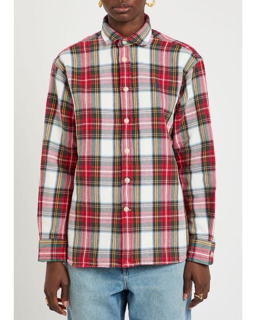 Polo Ralph Lauren Red Plaid Cotton Shirt