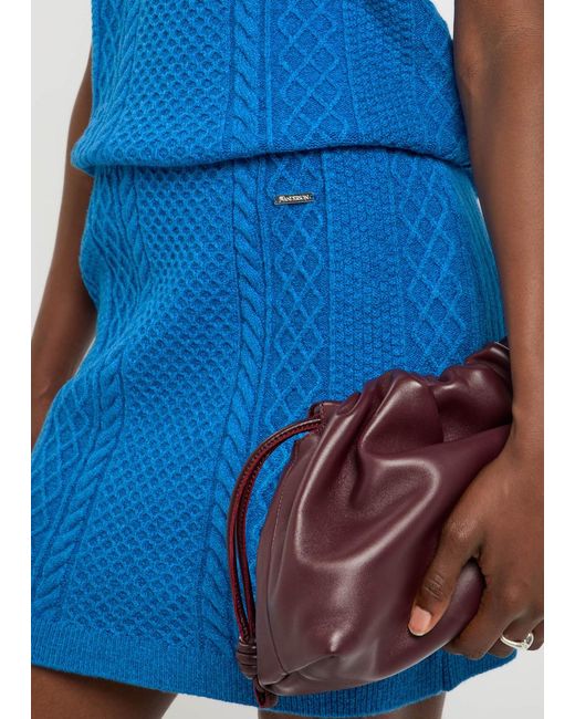 J.W. Anderson Blue Cable-Knit Mini Skirt