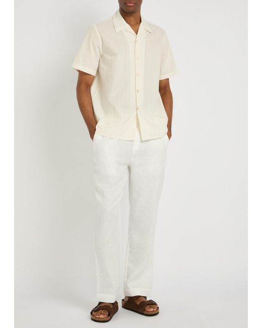 Paul Smith White Pinstriped Cotton-Poplin Shirt for men