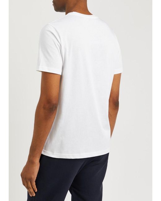 PS by Paul Smith White Logo Cotton T-shirt for men