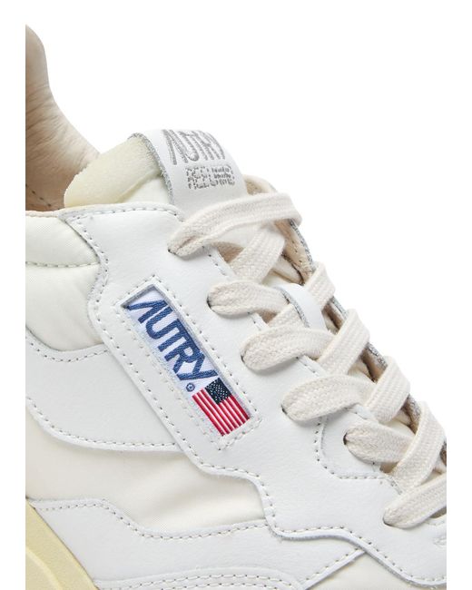 Autry White Reelwind Panelled Nylon Sneakers for men
