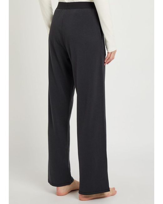 Skims Blue Modal-Blend Wide-Leg Trousers