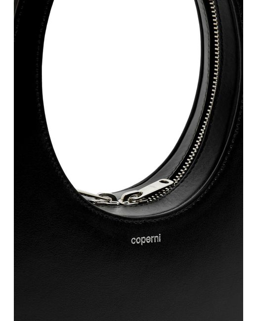 Coperni Black Swipe Mini Leather Top Handle Bag