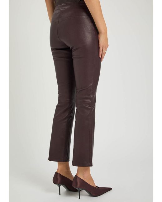 Stouls Gray Jp Twenty Stretch-Leather Trousers