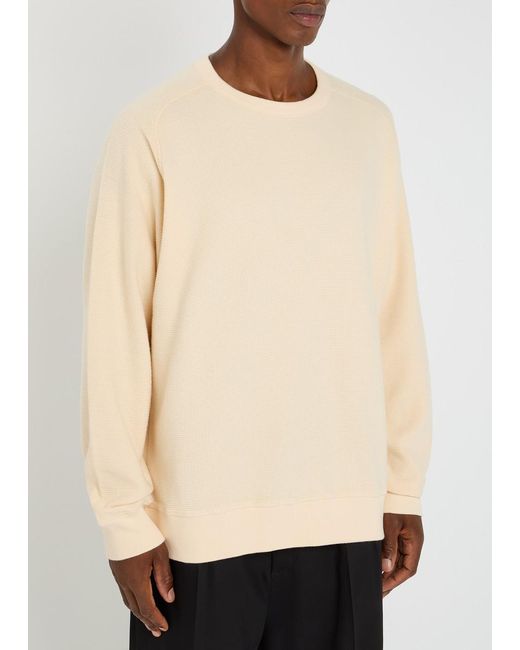 YMC Natural Almost Grown Waffle-Knit Cotton Sweatshirt for men