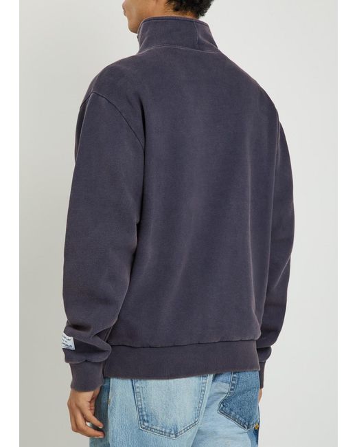 GALLERY DEPT. Blue Logo Half-Zip Cotton Sweatshirt for men