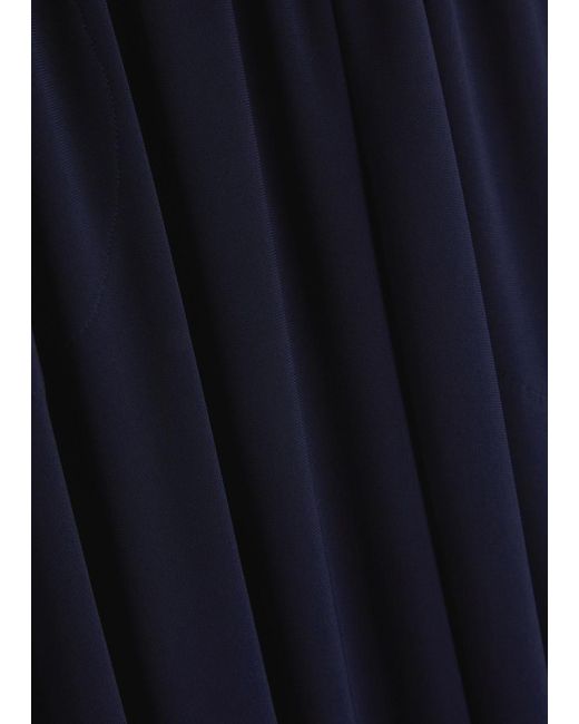 Norma Kamali Blue Stretch-Jersey Maxi Dress