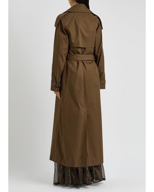 Saint Laurent Brown Maxi Trench Coat