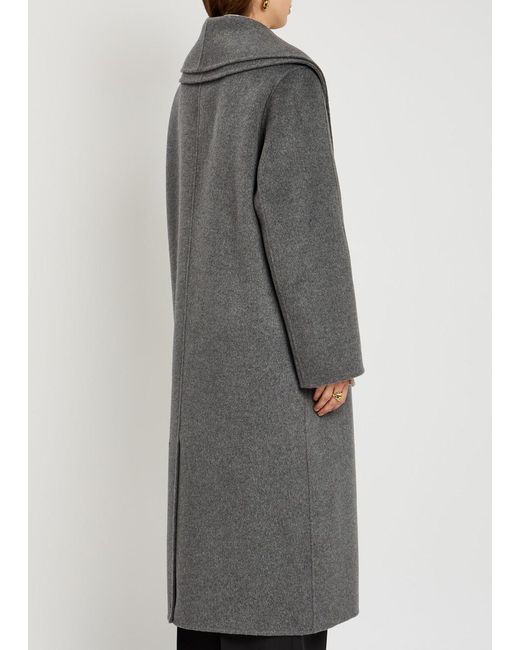 Rohe Gray Scarf-Effect Wool And Cashmere-Blend Coat