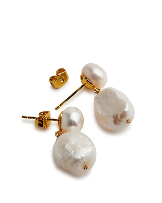Eliou White Sandra -embellished Drop Earrings
