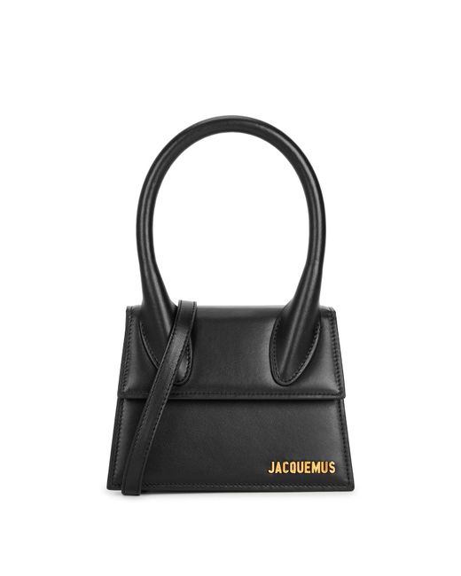 Jacquemus Black Le Chiquito Moyen Leather Top Handle Bag, Bag