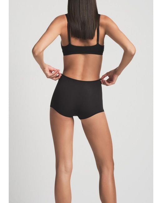 Skims Black Stretch-Jersey Boy Shorts