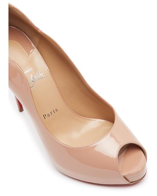 Christian Louboutin Brown Hot Chick 120 Patent Leather Pumps