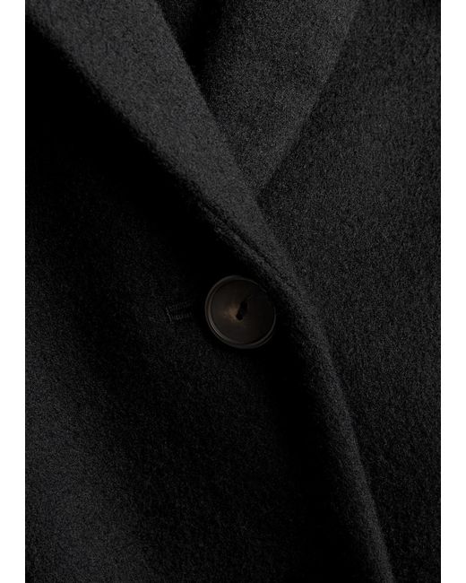 Vince Black Wool-Blend Coat