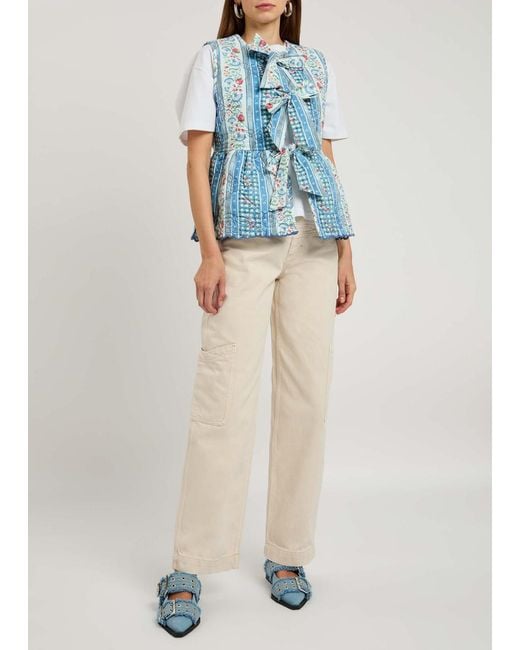 Damson Madder Natural Drew Straight-Leg Cargo Jeans