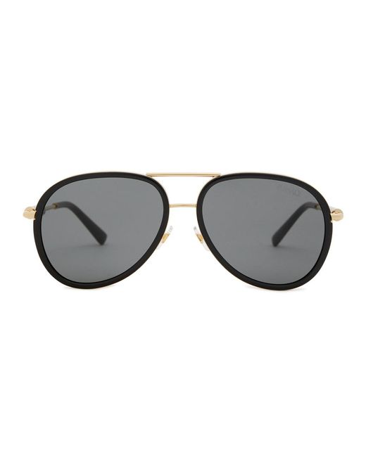 Versace Black Aviator-style Sunglasses for men