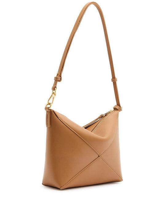 Loewe Brown Puzzle Fold Leather Shoulder Bag