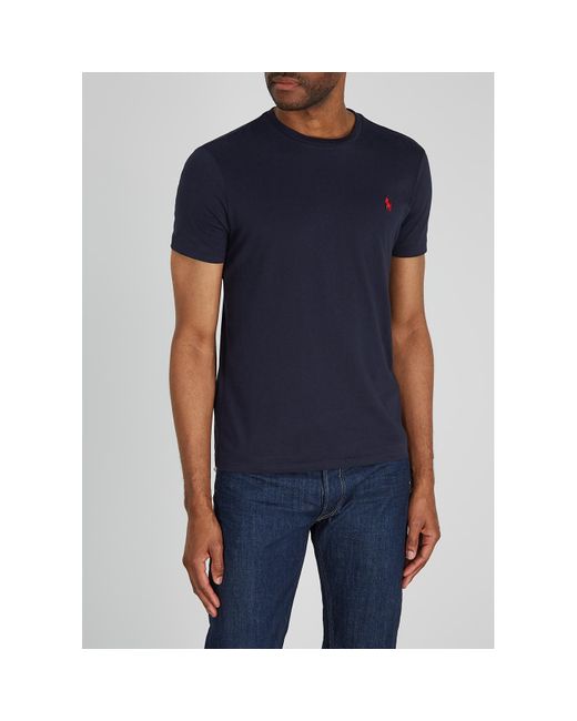 Polo Ralph Lauren Blue Custom Slim Cotton T-Shirt for men