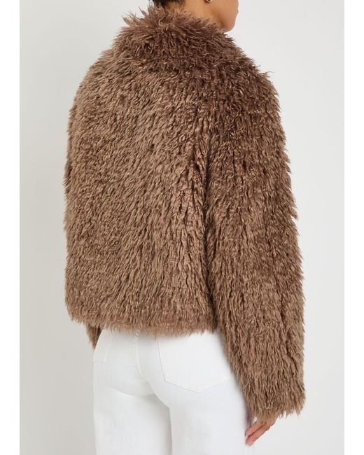 Stand Studio Brown Zaylee Faux Fur Jacket