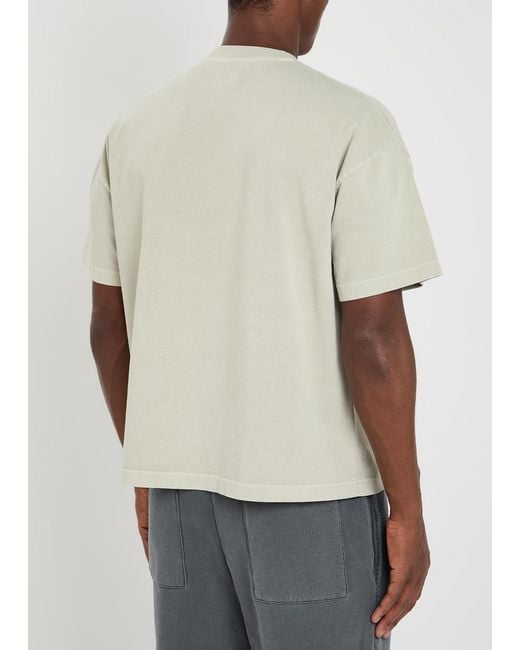 MKI Miyuki-Zoku White Uniform Logo-Print Cotton T-Shirt for men