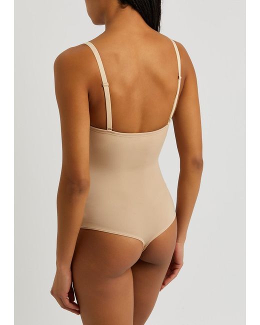 Wolford Natural Mat De Luxe String Stretch-jersey Bodysuit