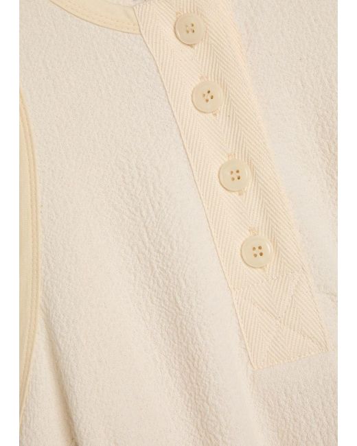 Nanushka White Thoose Draped Crepe Maxi Dress
