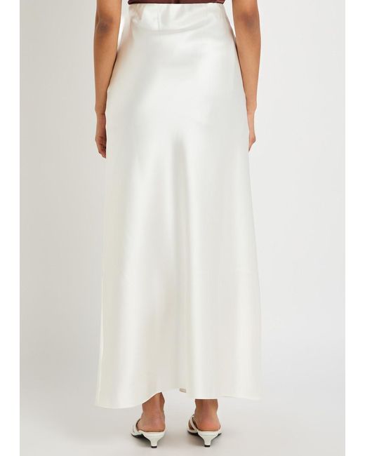 Skiim White Satin Maxi Skirt