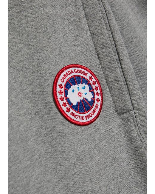Canada Goose Gray Rover Logo Cotton Sweatpants for men
