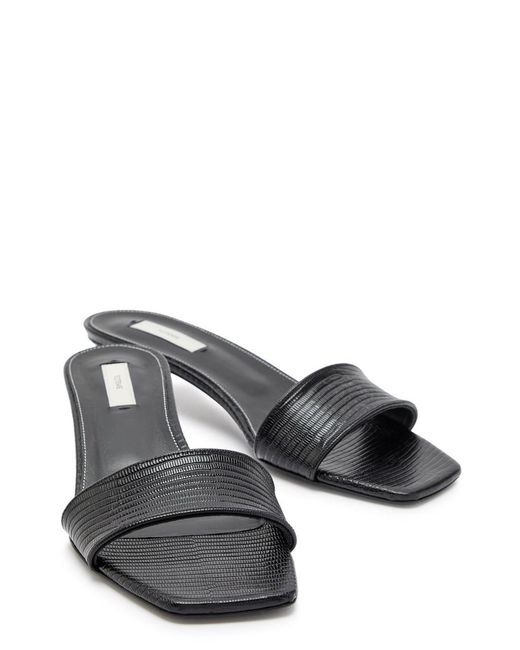 Totême White 40 Lizard-Effect Leather Mules