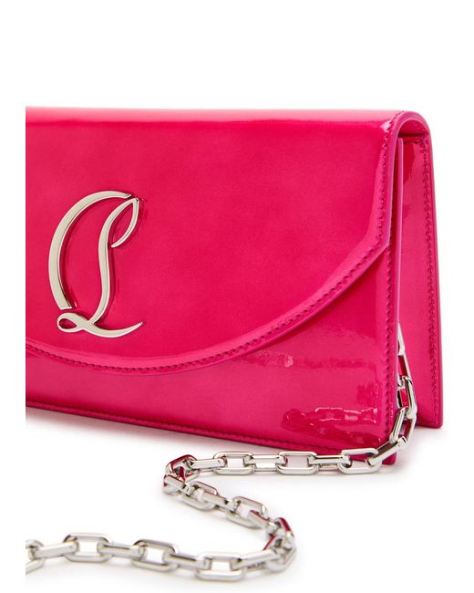 Christian Louboutin Pink Pearlescent Patent Leather Clutch