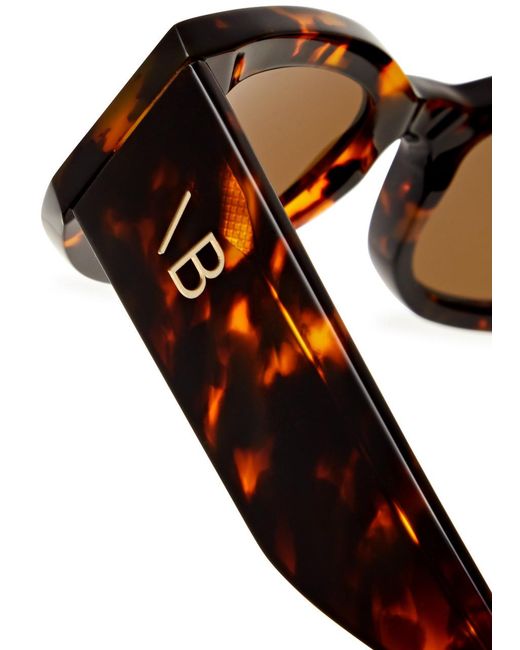 Victoria Beckham Brown Oval-frame Sunglasses