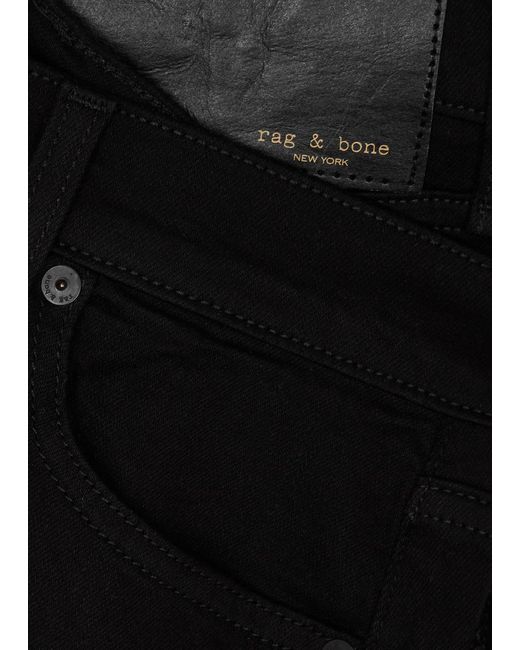 Rag & Bone Black Peyton Bootleg Jeans