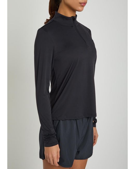 Tala Blue Ultralite Half-Zip Stretch-Jersey Gym Top