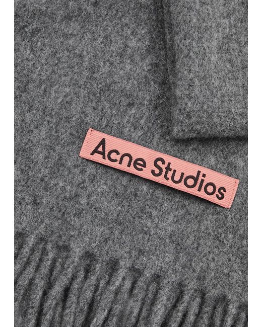 Acne Gray Canada Wool Scarf for men