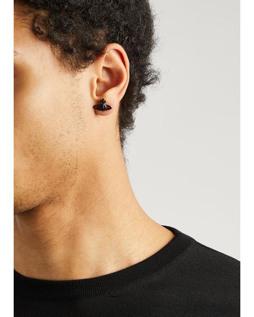 Vivienne Westwood Suzon Orb Single Stud Earring in Black for Men | Lyst