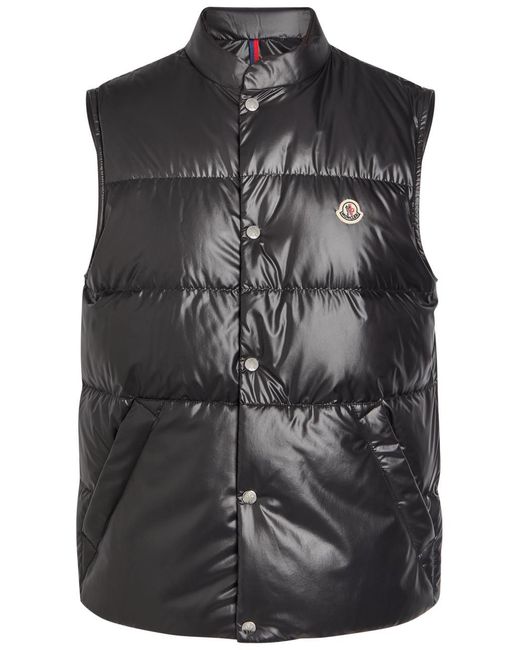 Moncler Black Restigo Quilted Shell Gilet for men