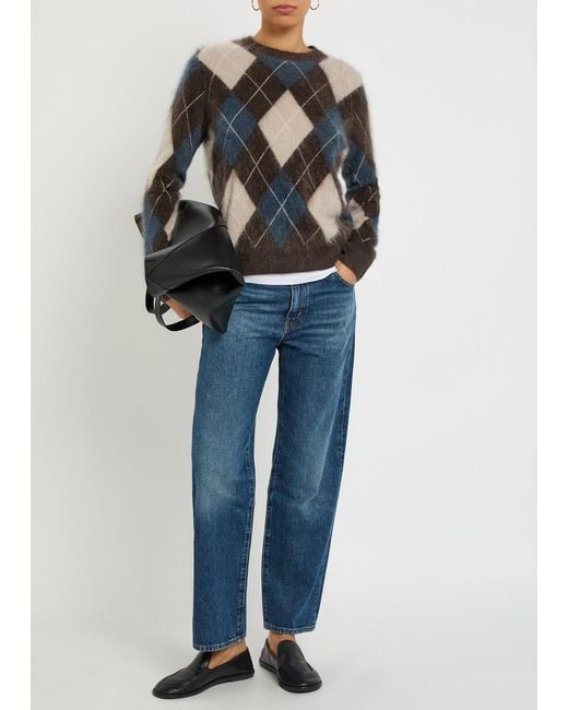 FRAME Blue The Hang Straight-Leg Jeans