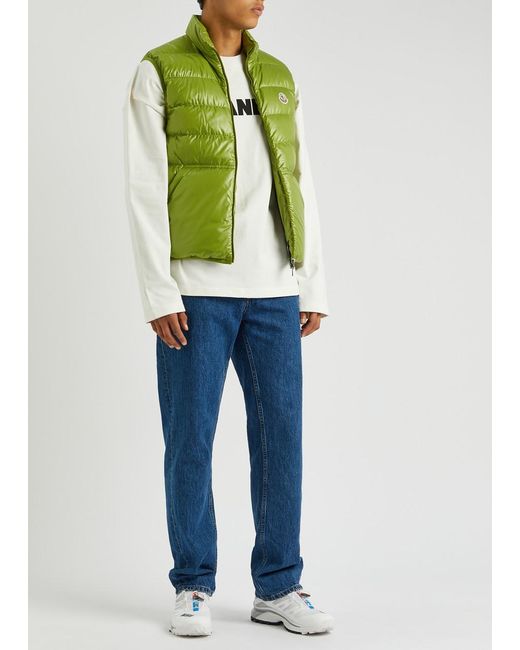 Moncler Green Aube Quilted Shell Gilet for men