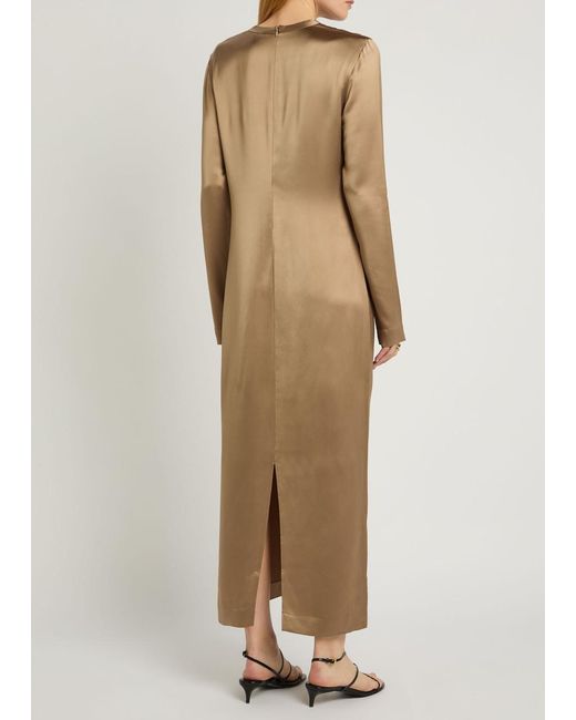 Totême Natural Satin Midi Dress