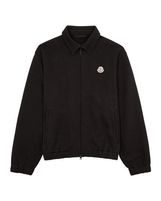 Moncler Black Logo Cotton Jacket for men